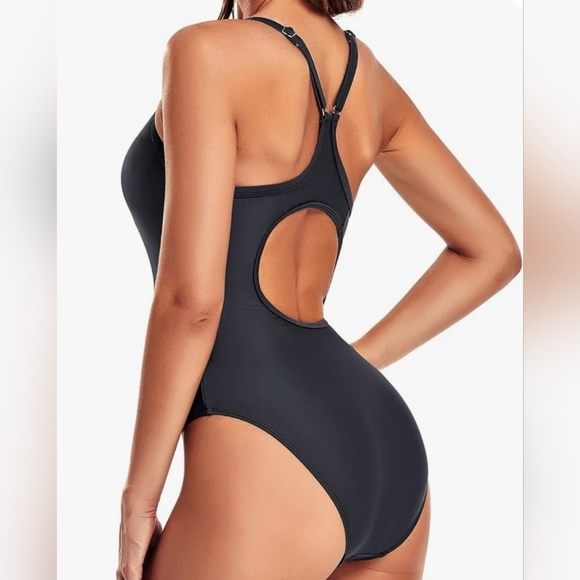 Tempt Me Athletic One Piece Swimsuits for Women Training Sport Tummy Control - Picture 3 of 9